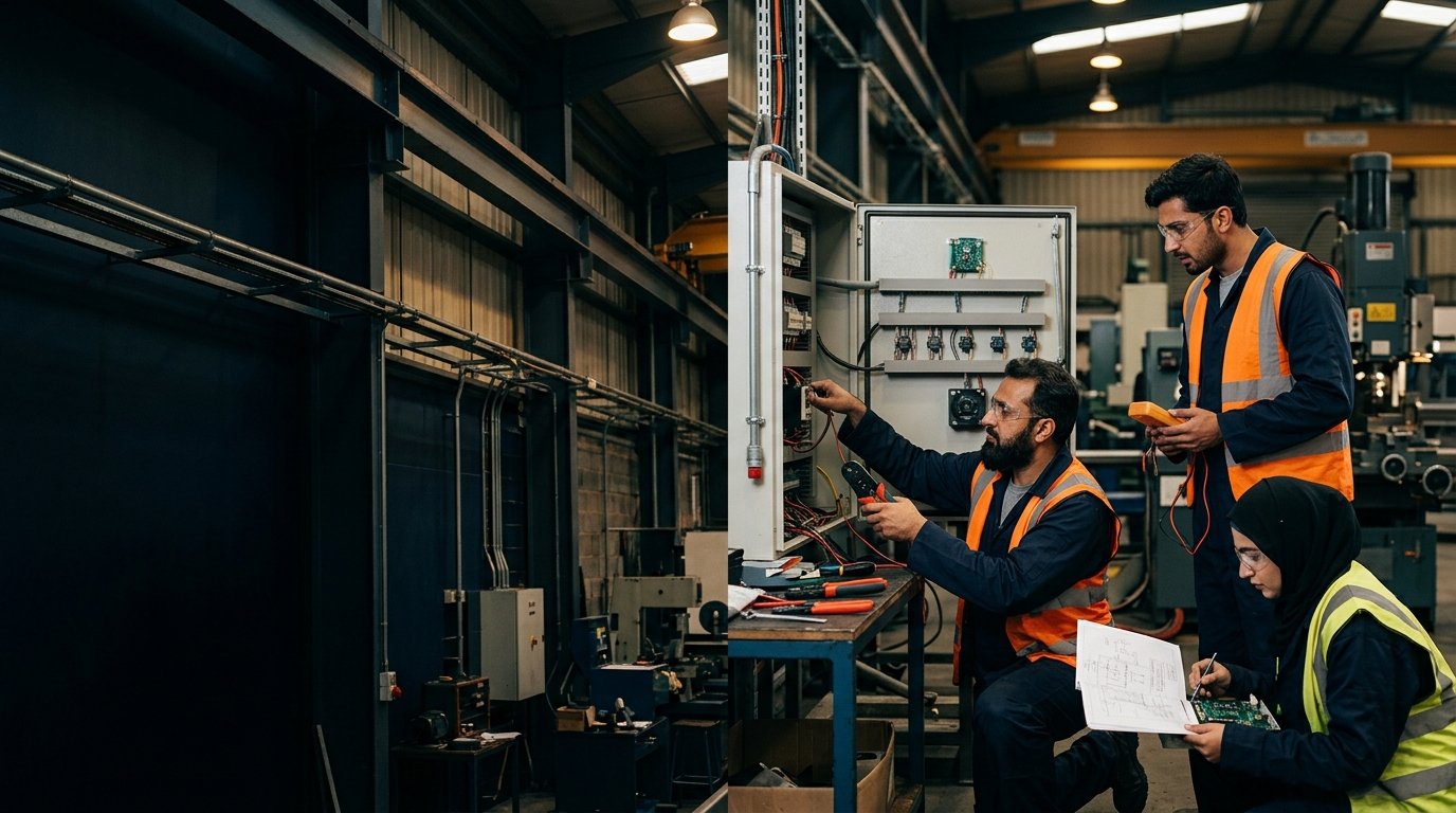 Experienced technical and industrial workers in UAE work environment